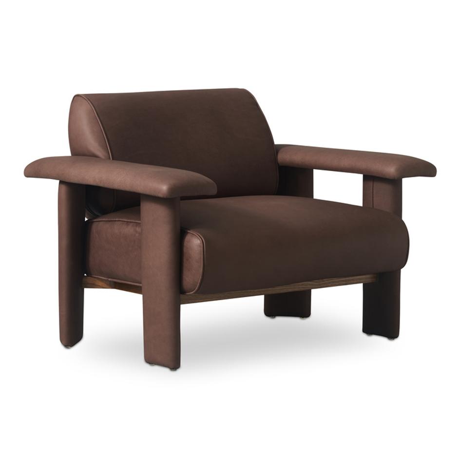 Marcello Lounge Chair Dark Brown by Moes Home