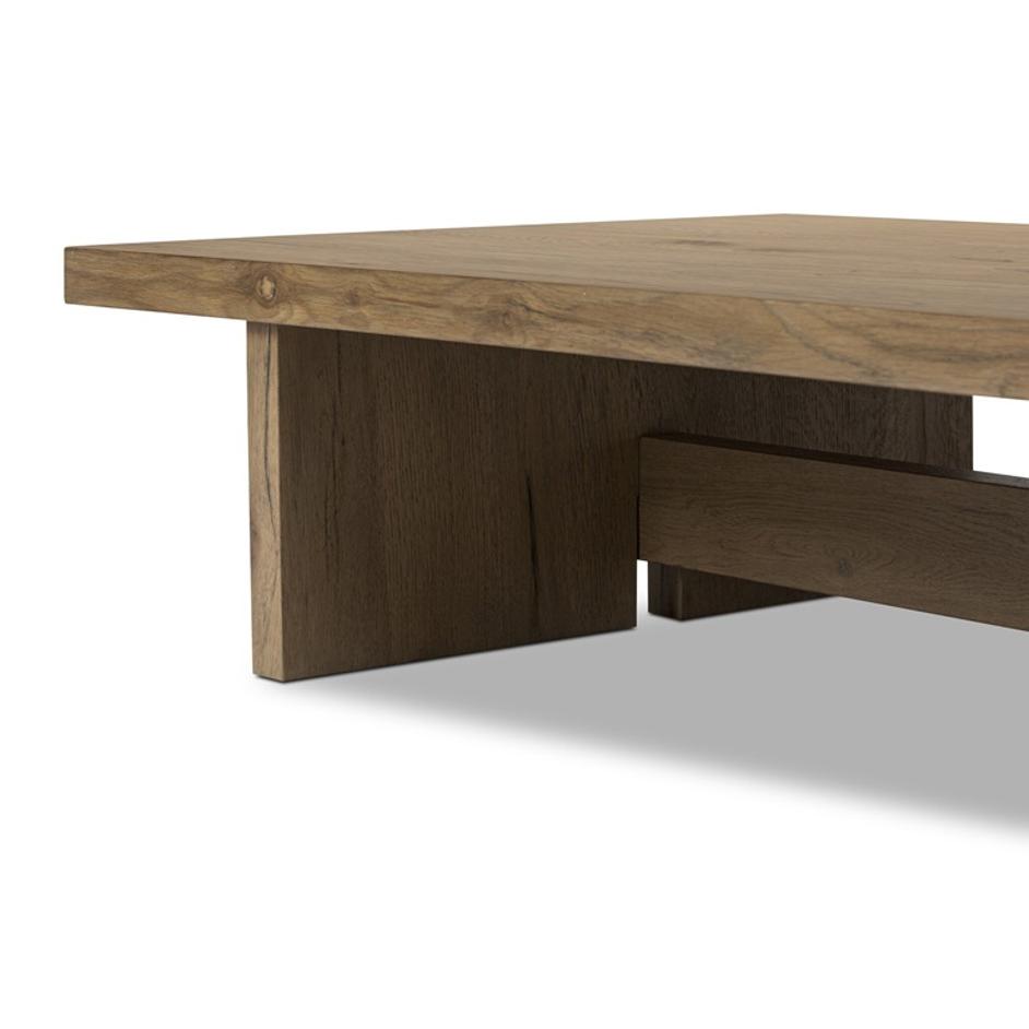 Isaac Coffee Table In Rubbed Light Oak Veneer by Four Hands