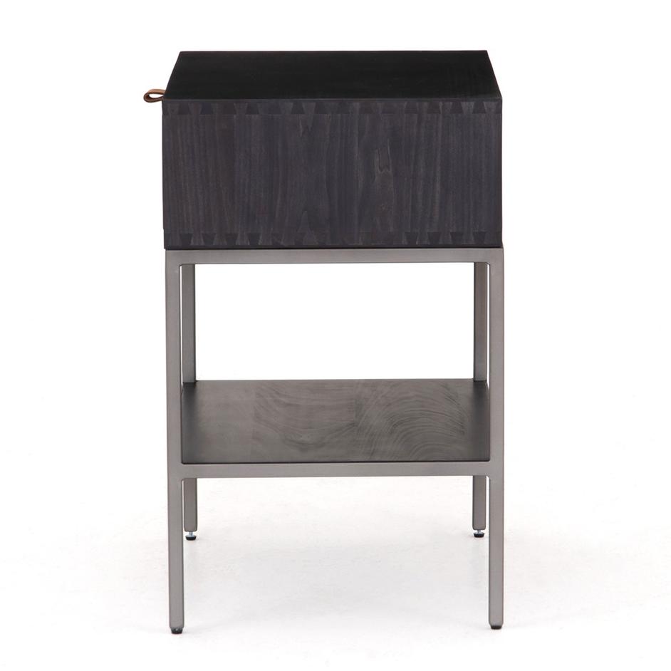 Trey Nightstand-Black Wash Poplar by FOUR HANDS