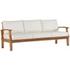 Quay Outdoor Patio Teak Sofa In Natural White by Modway Furniture