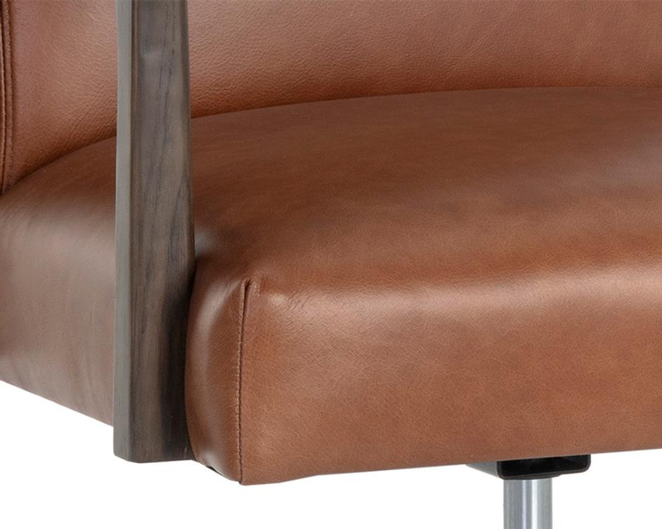 COLLIN OFFICE CHAIR - BROWN - SHALIMAR TOBACCO LEATHER by Sunpan