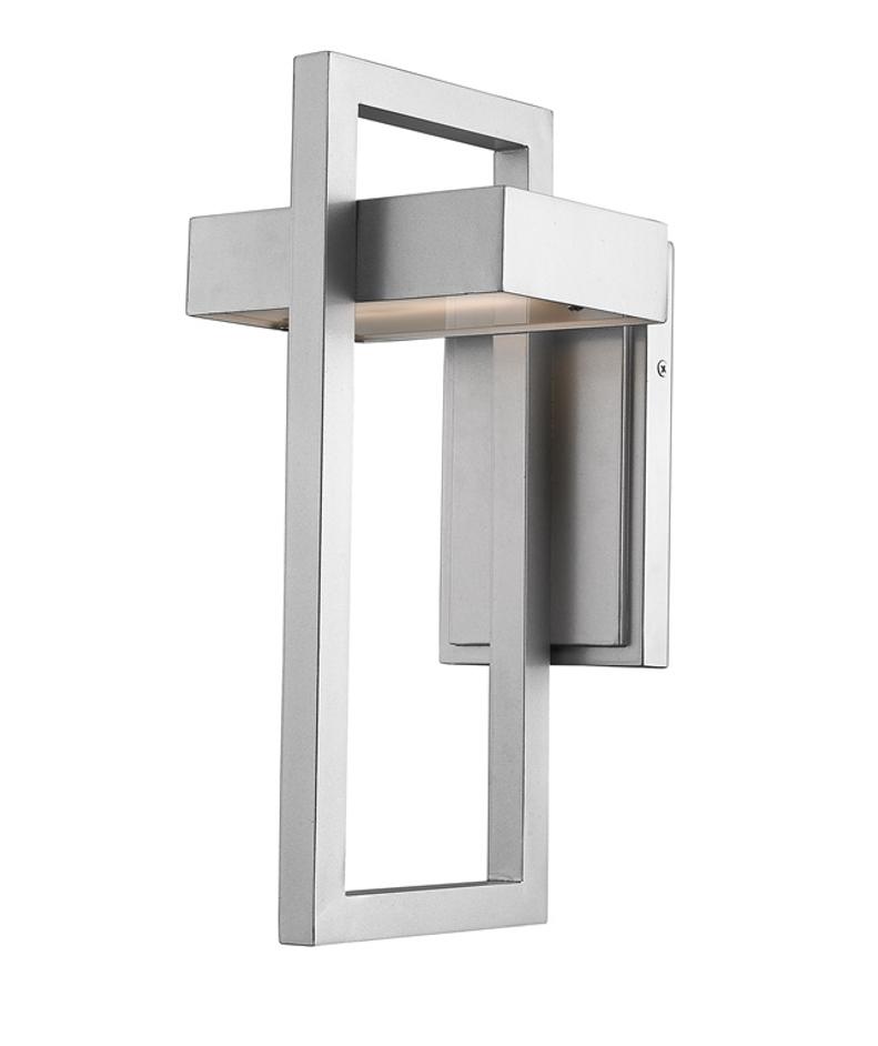 Luttrel 1 Light Outdoor Wall Sconce in Silver Finish by Z-Lite