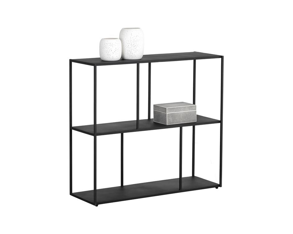 Eiffel Low Bookcase - Medium - Black by Sunpan