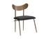 GIBBONS DINING CHAIR - ANTIQUE BRASS - CHARCOAL BLACK LEATHER by Sunpan