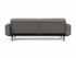 DUBLEXO SLEEPER SOFA W/ARMS in MIXED DANCE GREY FABRIC WITH Dark Wood LEGS 521 by INNOVATION USA