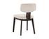 RICKETT DINING CHAIR - DARK BROWN - DOVE CREAM by Sunpan