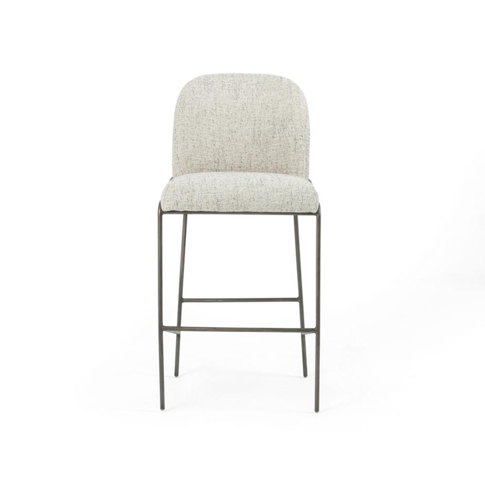 Astrud Bar Stool in Lyon Pewter by FOUR HANDS