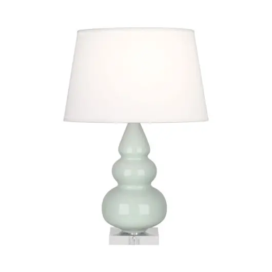 Celadon Small Triple Gourd Accent Lamp by Robert Abbey