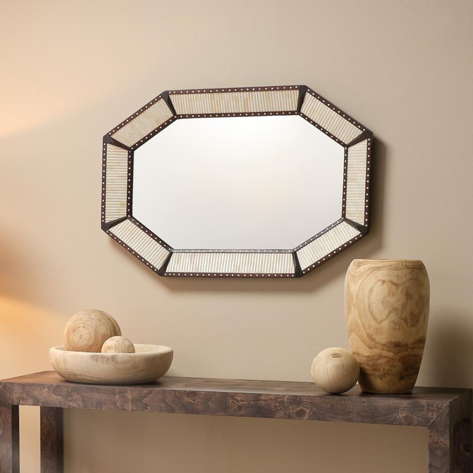 Colony Camel Bone Mirror by Jamie Young