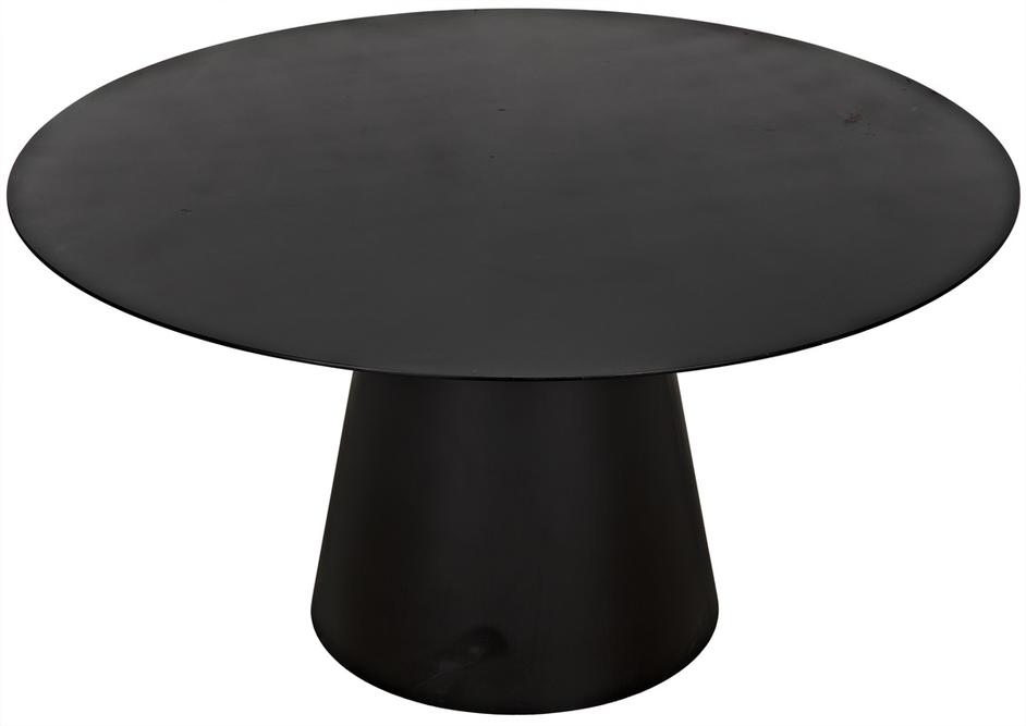 Vesuvius Dining Table, Black Steel by Noir Furniture