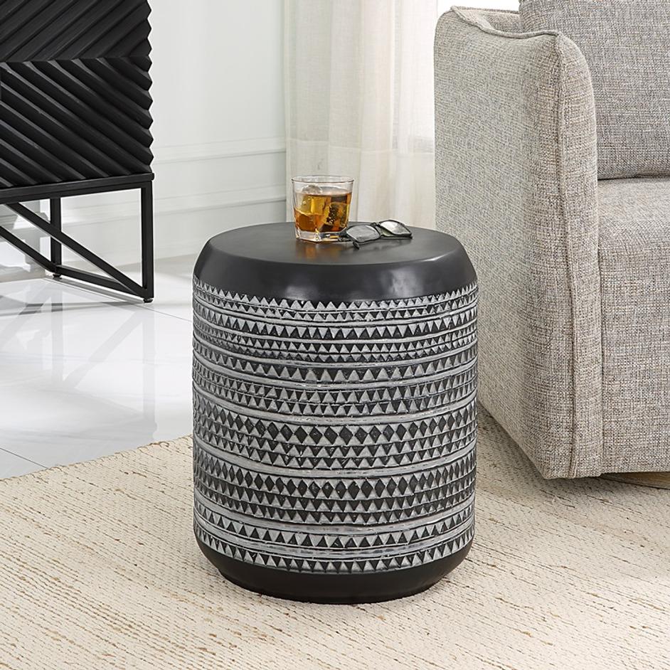 Cutting Edge Tribal Accent Table by Uttermost