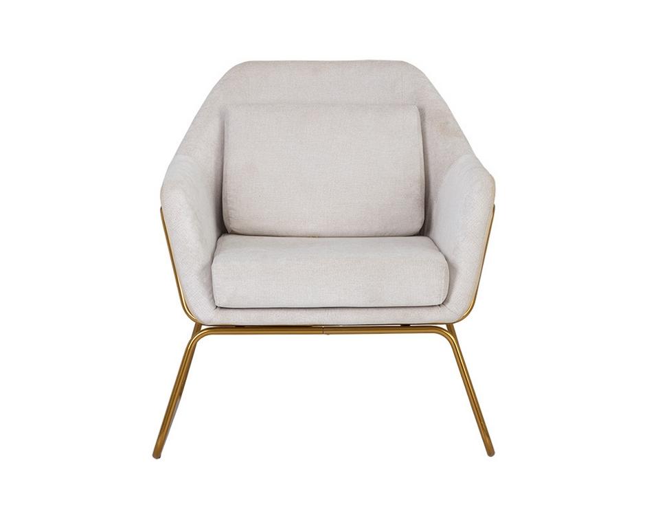 Watts Armchair - Gold - Polo Club Muslin / Bravo Cream by Sunpan