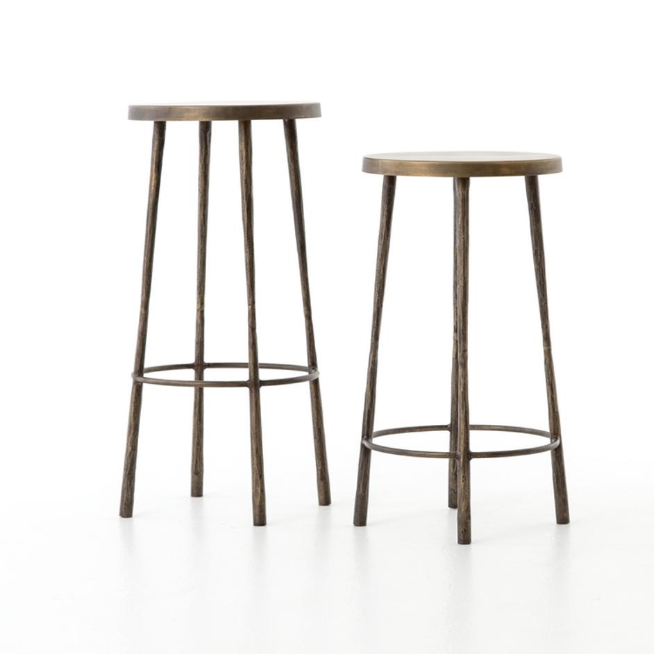 Westwood Barstool in Antique Brass by FOUR HANDS