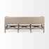 Bergen 60L x 19W Beige Fabric Covered Seat W/Brown Wood Frame Accent Bench by Mercana