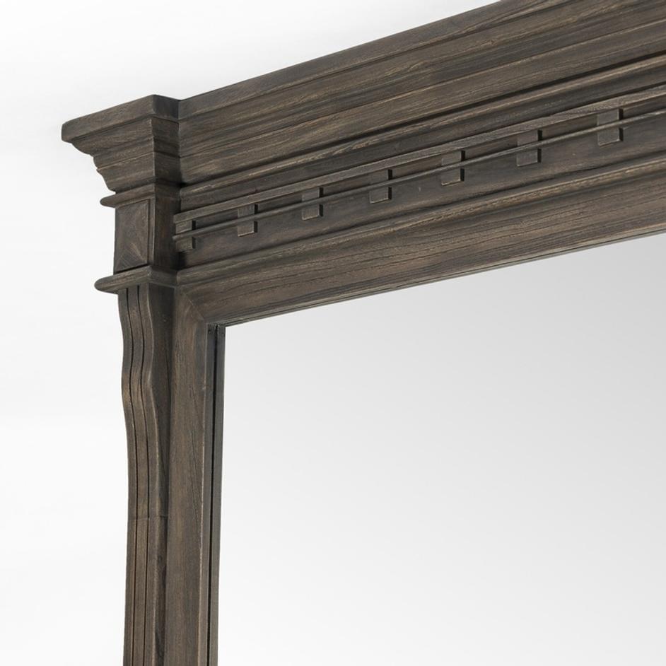 Hemlock Floor Mirror - Weathered Elm by Four Hands