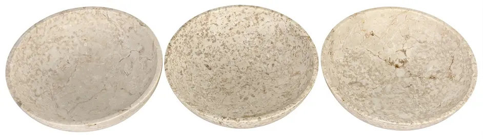 White Marble Trio Bowls Set by Noir Furniture