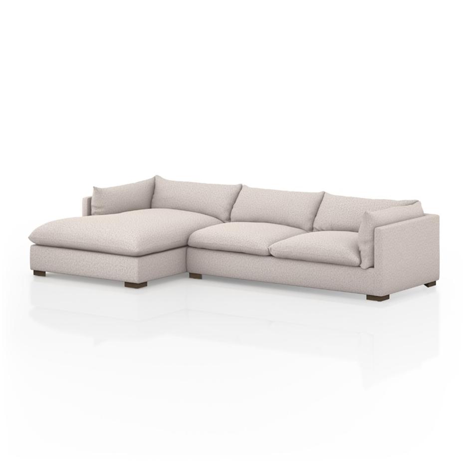 Westwood 2Pc Laf Sectional In 131" In Pebble by FOUR HANDS