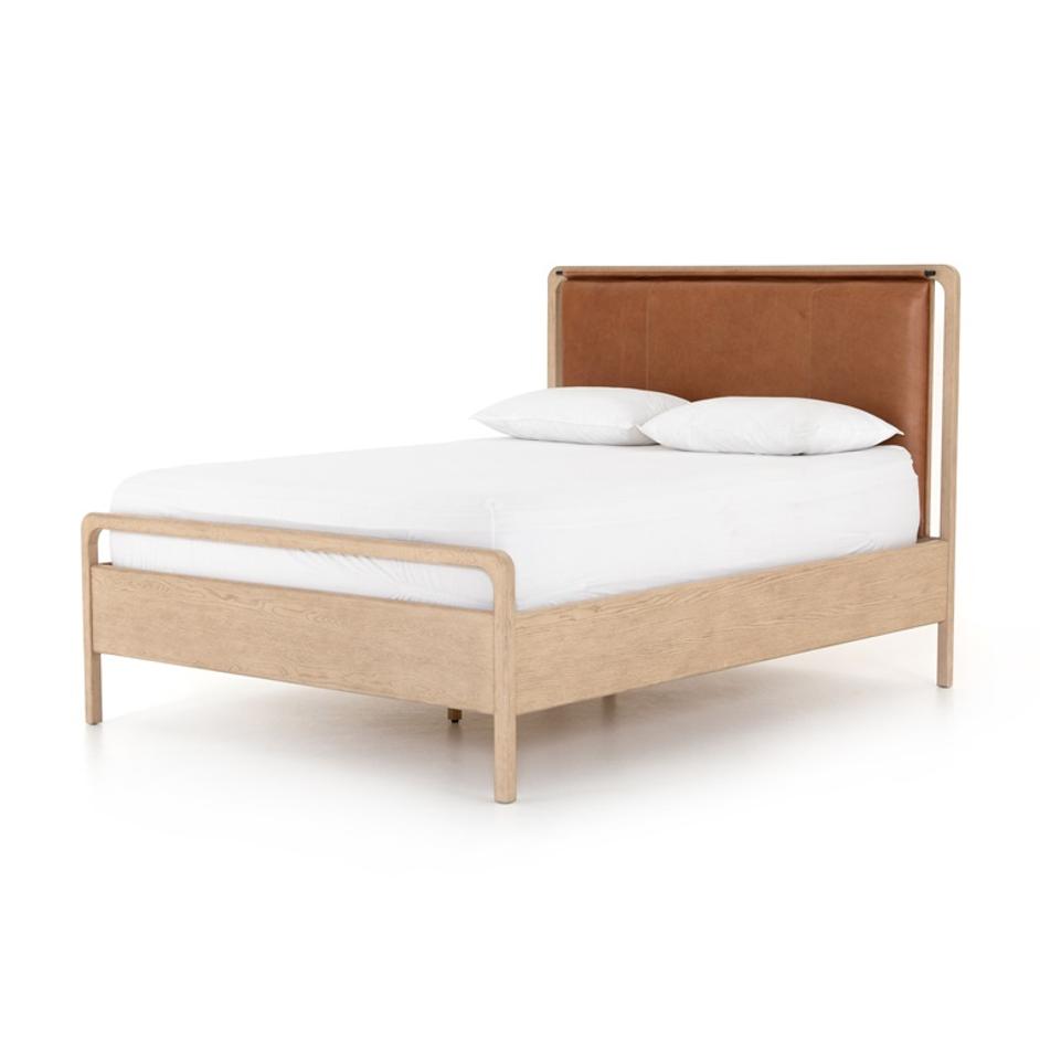 Rosedale Bed In Yucca Oak Veneer In Queen by FOUR HANDS