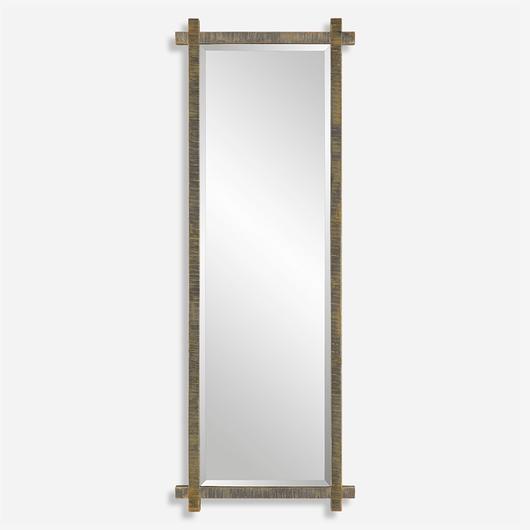 Abanu Ribbed Gold Dressing Mirror by Uttermost
