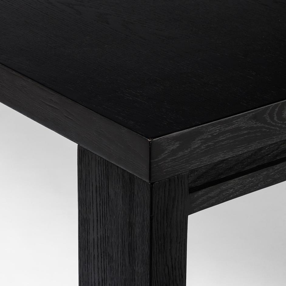 Millie Dining Table - Drifted Matte Black Veneer by Four Hands