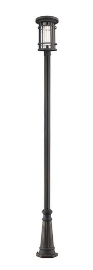 Jordan 1 Light Outdoor Post Mounted Fixture in Oil Rubbed Bronze Finish by Z-Lite