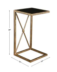 Zafina Gold Side Table by Uttermost