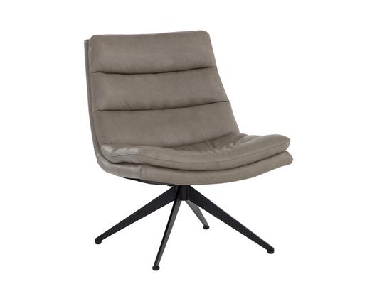 KELLER SWIVEL LOUNGE CHAIR - MISSOURI STONE LEATHER by Sunpan