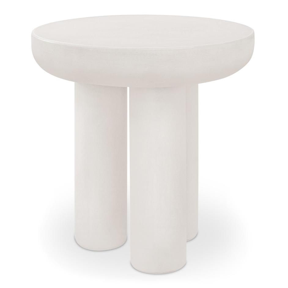 Rocca Side Table Cream by Moes Home
