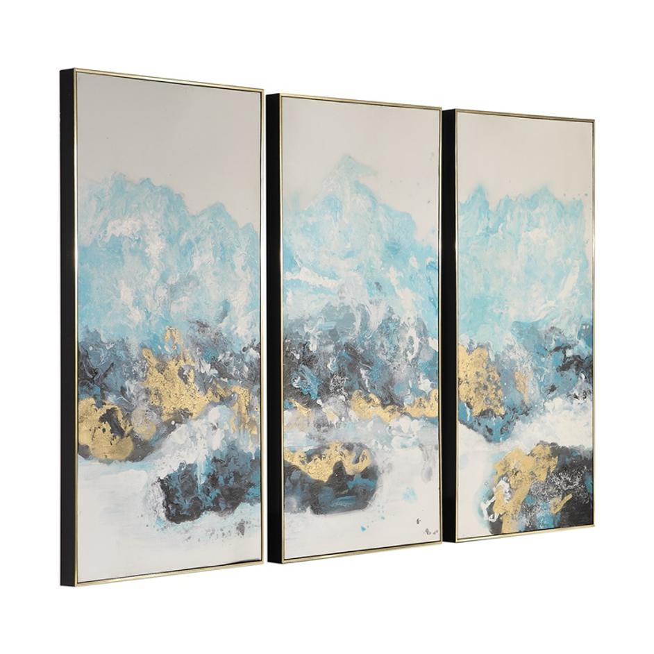 Crashing Waves Hand Painted Canvases by Uttermost