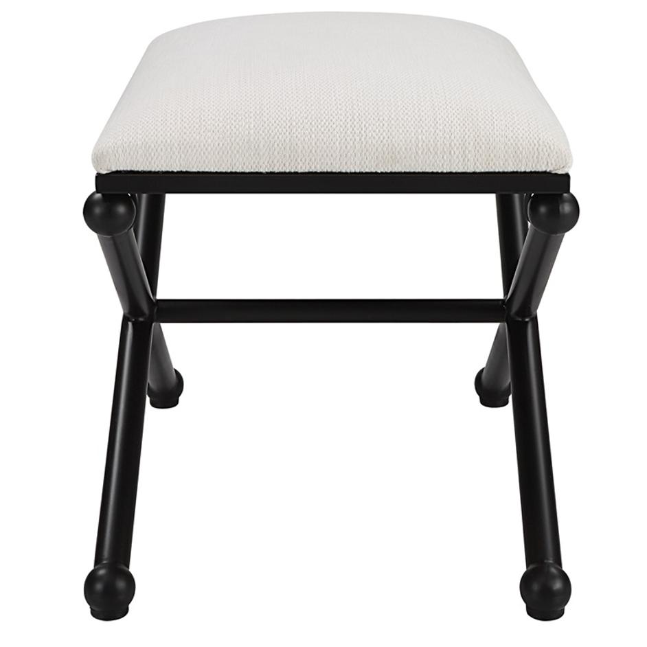 Andrews White Small Bench by Uttermost