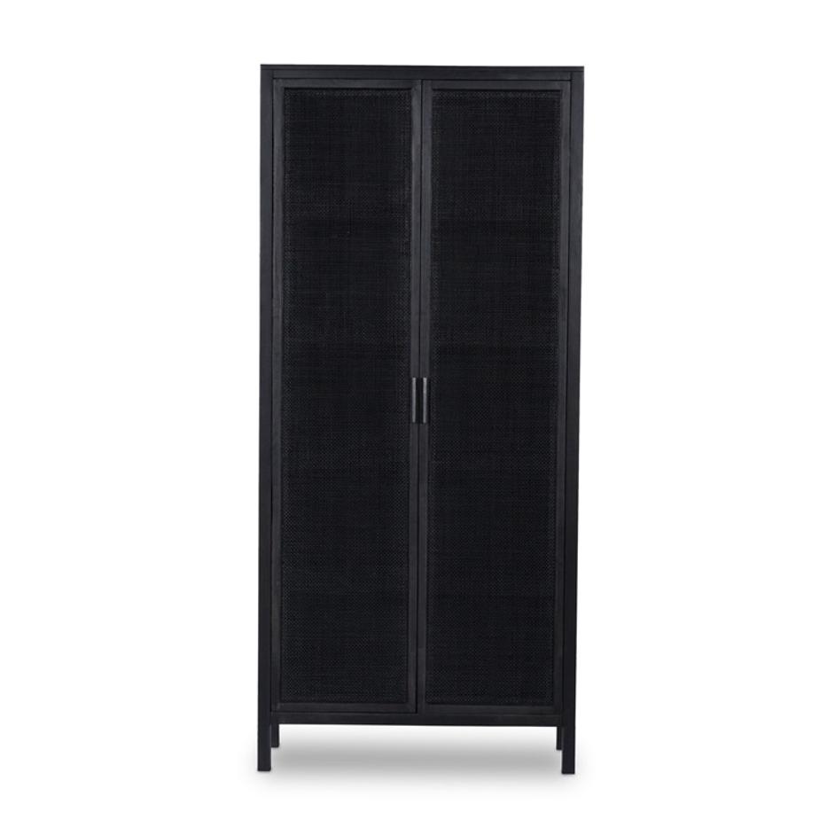 Caprice Tall Cabinet - Black Wash Mango by Four Hands
