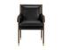 MAUTI DINING ARMCHAIR - DISTRESSED BROWN - CORTINA BLACK LEATHER by Sunpan