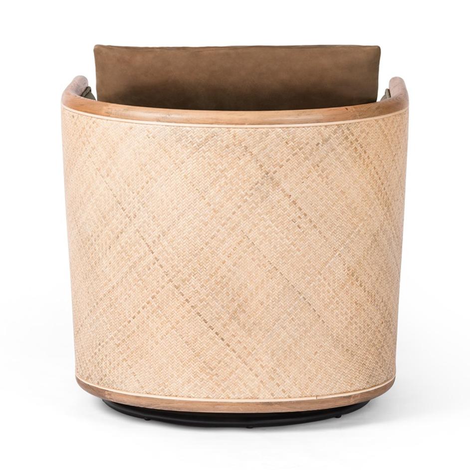 Newbury Swivel Chair In Palermo Cognac by FOUR HANDS