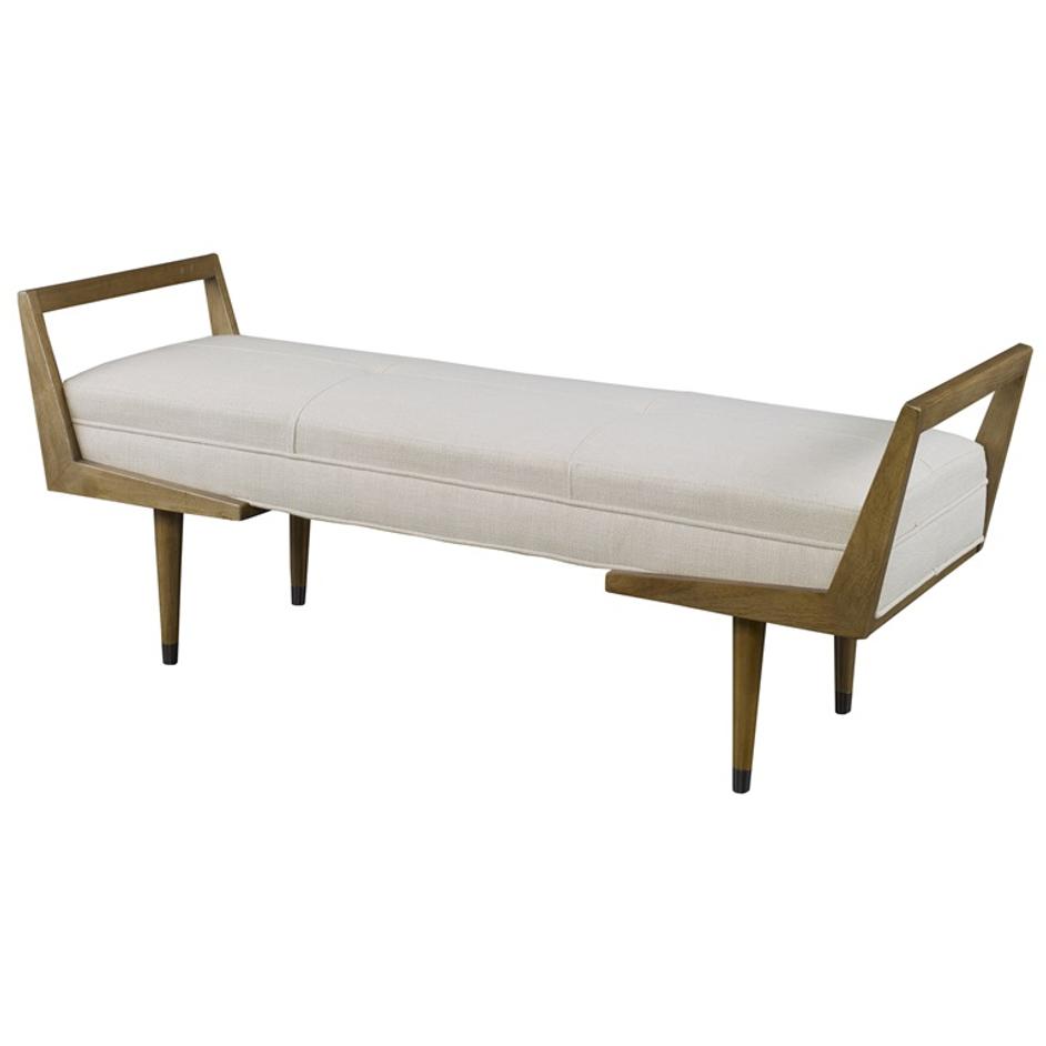 Waylon Modern Ivory Bench by Uttermost