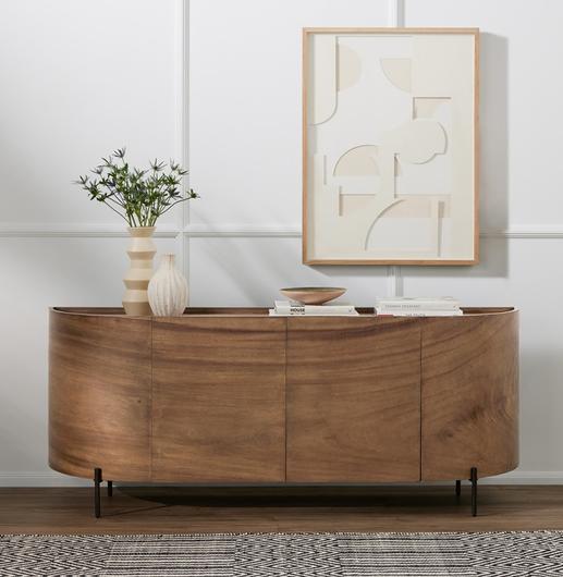 Lunas Sideboard In Caramel Guanacaste by FOUR HANDS