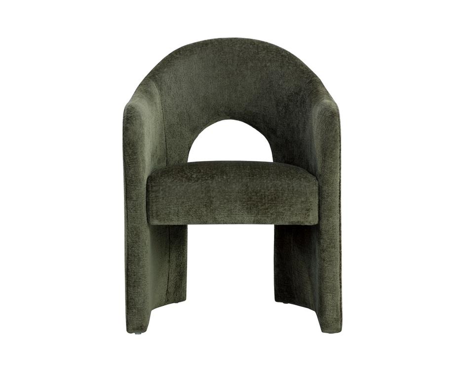 ANAYA DINING ARMCHAIR - BERGEN OLIVE by Sunpan