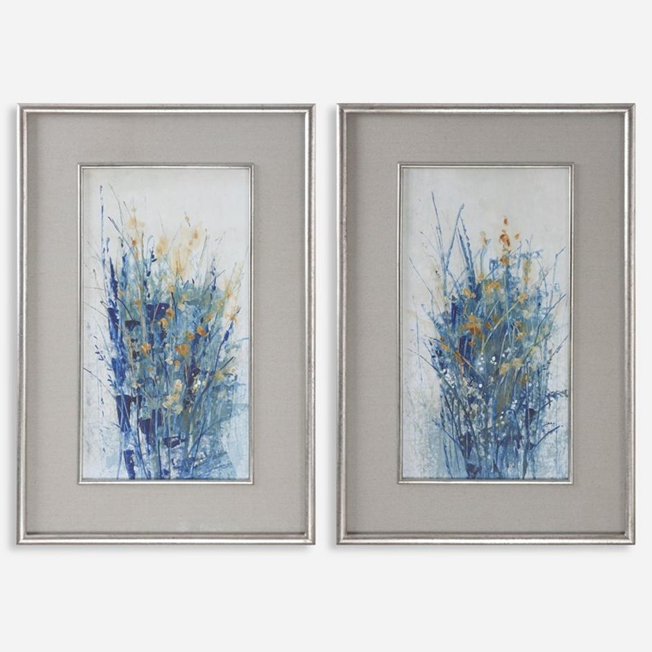 Indigo Florals Framed Art S/2 by Uttermost