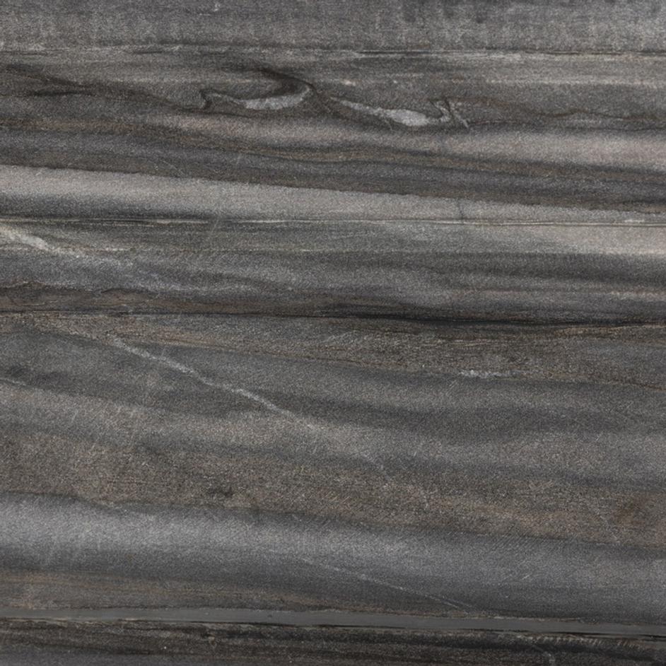 Cedric Table Lamp In Slate Grey Marble-Ivory Linen-Jet Black by Four Hands