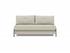 CUBED QUEEN SOFA BED in MIXED DANCE NATURAL FABRIC WITH Chrome legs 527 by INNOVATION USA