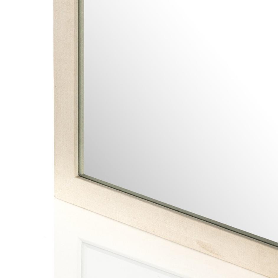 Cressida Floor Mirror - Ivory Painted Linen by Four Hands