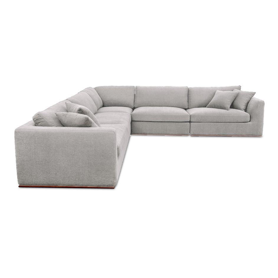 Rue Classic L Modular Sectional Flecked Grey by Moes Home