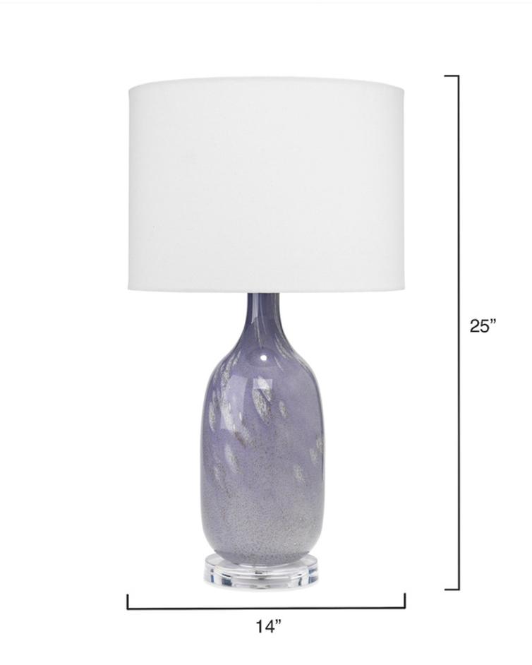 Maya Glass Table Lamp, Lavender by Jamie Young
