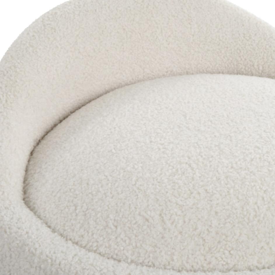 Swirl Swivel Sheepskin Ottoman by Uttermost