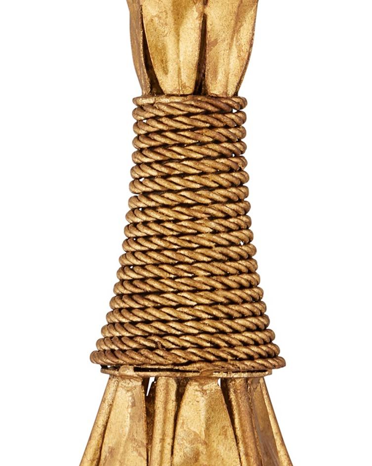 Bette Gold Chandelier In Grecian Gold Leaf by Currey & Company