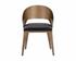 DEZIRAE DINING CHAIR - ANTIQUE BRASS - CHARCOAL BLACK LEATHER by Sunpan