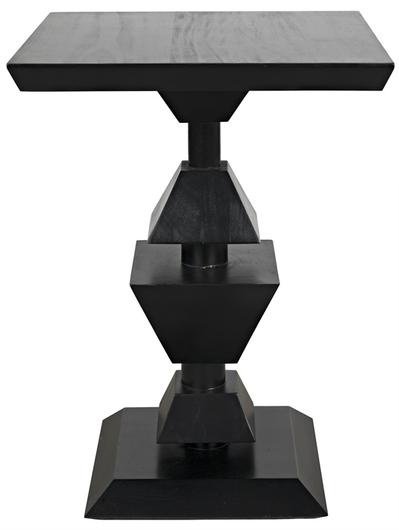 Majesty Side Table, Hand Rubbed Black by Noir Furniture