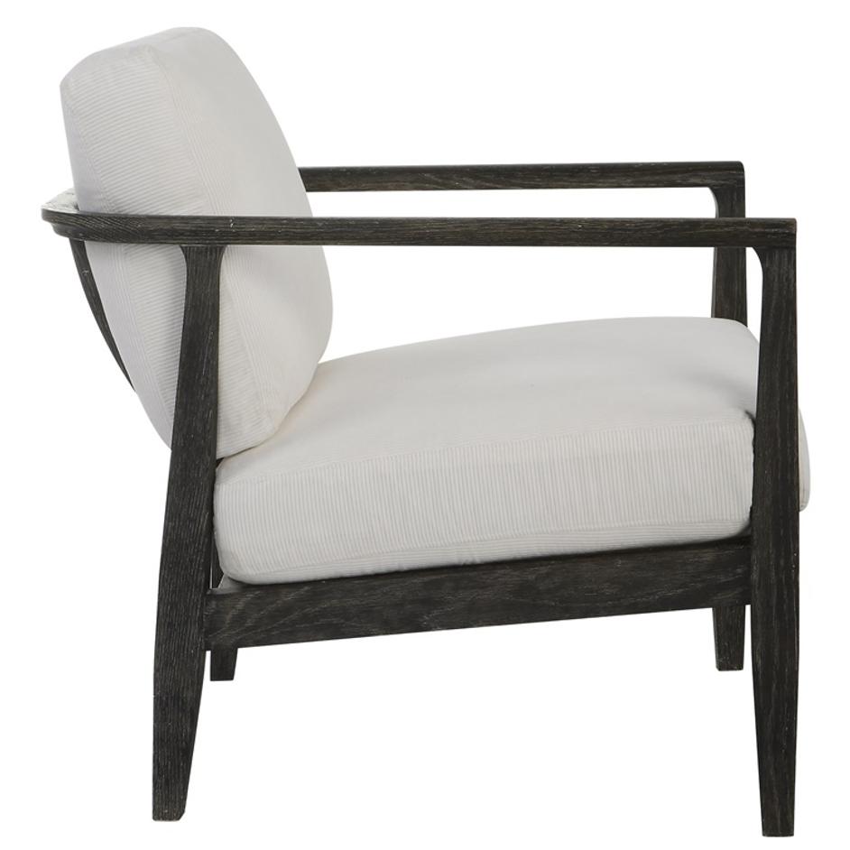 Brunei White Accent Chair by Uttermost