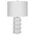 Ascent White Geometric Table Lamp by Uttermost