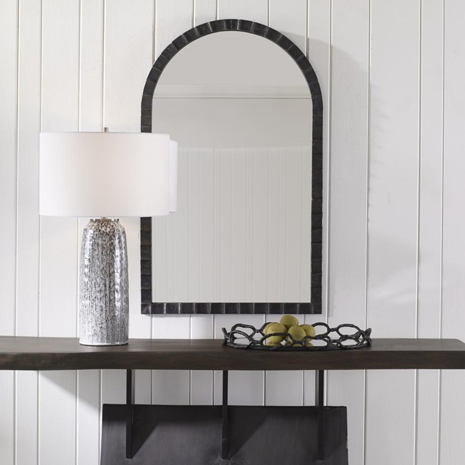 Dandridge Black Arch Mirror by Uttermost