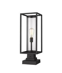 Dunbroch 1 Light Outdoor Pier Mounted Fixture in Black Finish by Z-Lite